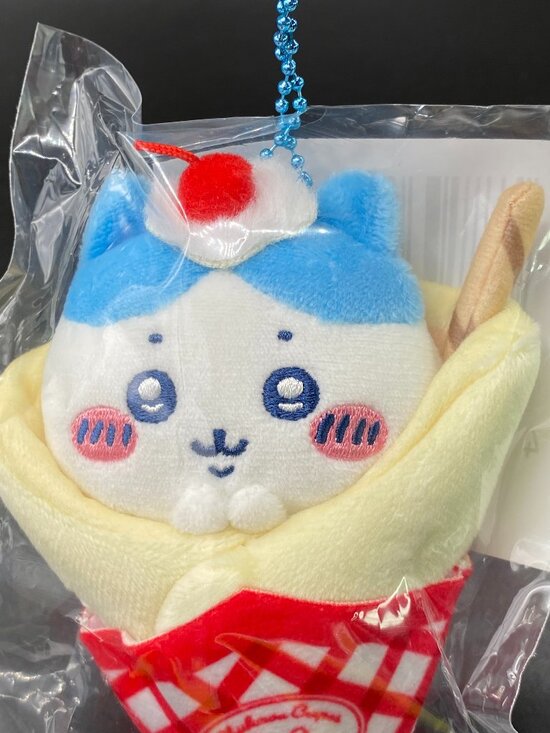 Chiikawa Crepe Hachiware Mascot (C) Key Chain Plush Doll Cute Kawaii NWT - Picture 10 of 10